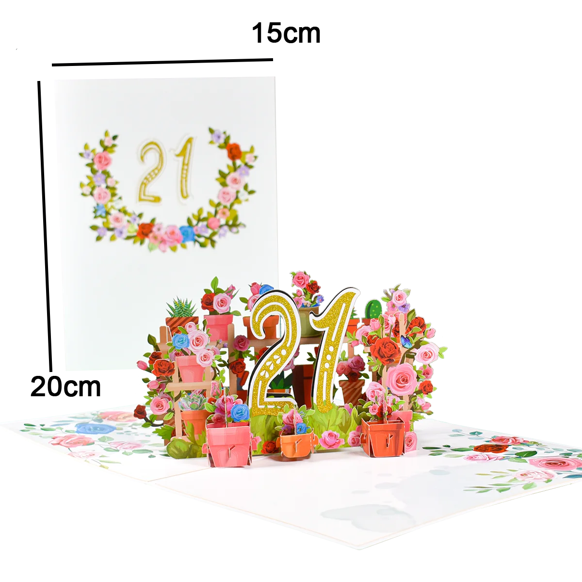Pop Up Anniversary Card 1st 10 28 21 30 Number Figure 3D Greeting Cards for Birthday Wedding