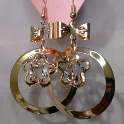 Gold Toned Drop Earrings for Women