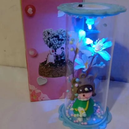 LED Glass Dome Lamp Showpiece