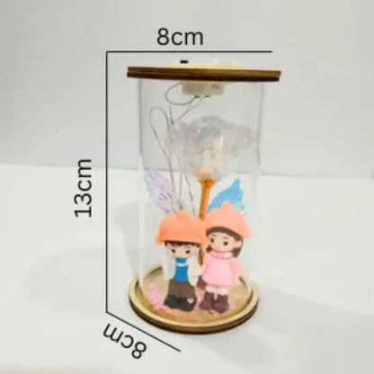 LED Glass Dome Lamp Showpiece