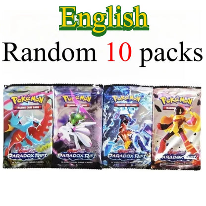 10 Pokémon Card Packs, Bright Stars,151 Prismatic Evolutions,PALDEAN FATES,English Reinforcement,Battle Transaction Card Gift