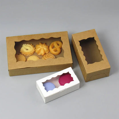 10/20/50pcs gift box with clear window-suitable for packaging, wedding, party birthday decoration and small business supplies