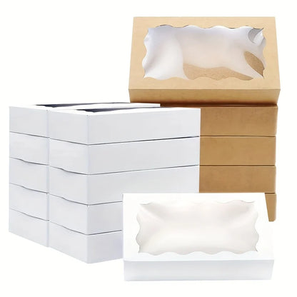 10/20/50pcs gift box with clear window-suitable for packaging, wedding, party birthday decoration and small business supplies