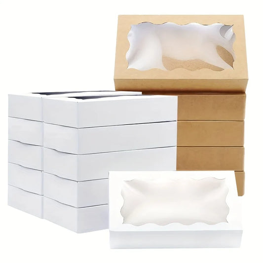 10/20/50pcs gift box with clear window-suitable for packaging, wedding, party birthday decoration and small business supplies