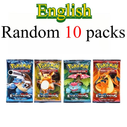 10 Pokémon Card Packs, Bright Stars,151 Prismatic Evolutions,PALDEAN FATES,English Reinforcement,Battle Transaction Card Gift