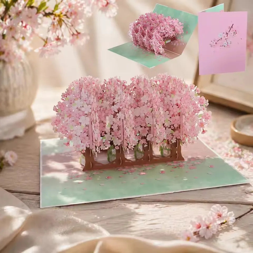 3D Pop Up Flower Greeting Cards Wedding Card Anniversary Thanksgiving Valentines Day Birthday Gift Thank You Card Handmade Cards