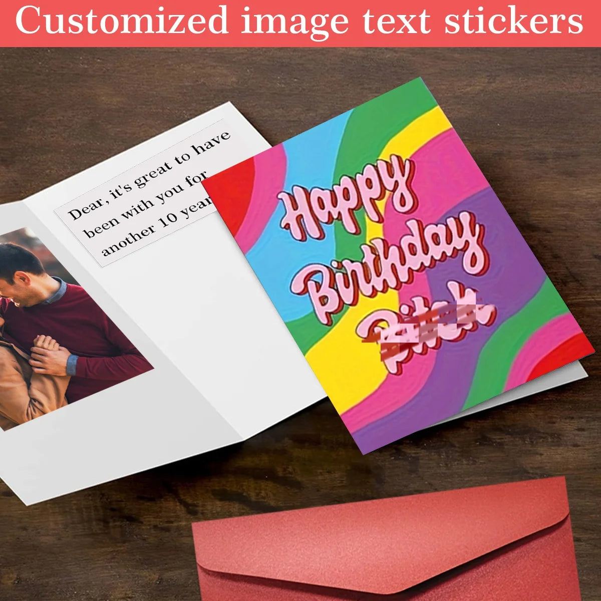 Custom envelopes greeting card, Valentine's Day letter card customization, friend blessing cards,Mail a letter,Birthday cards