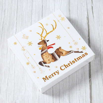 Christmas Candy Boxes Cookie Biscuit Packing Bag 2024 Christmas Decoration for Home Navidad Xmas Wrapping Gift Box New Year 2025