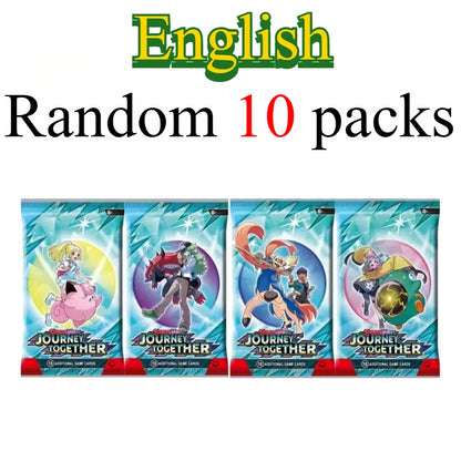 10 Pokémon Card Packs, Bright Stars,151 Prismatic Evolutions,PALDEAN FATES,English Reinforcement,Battle Transaction Card Gift