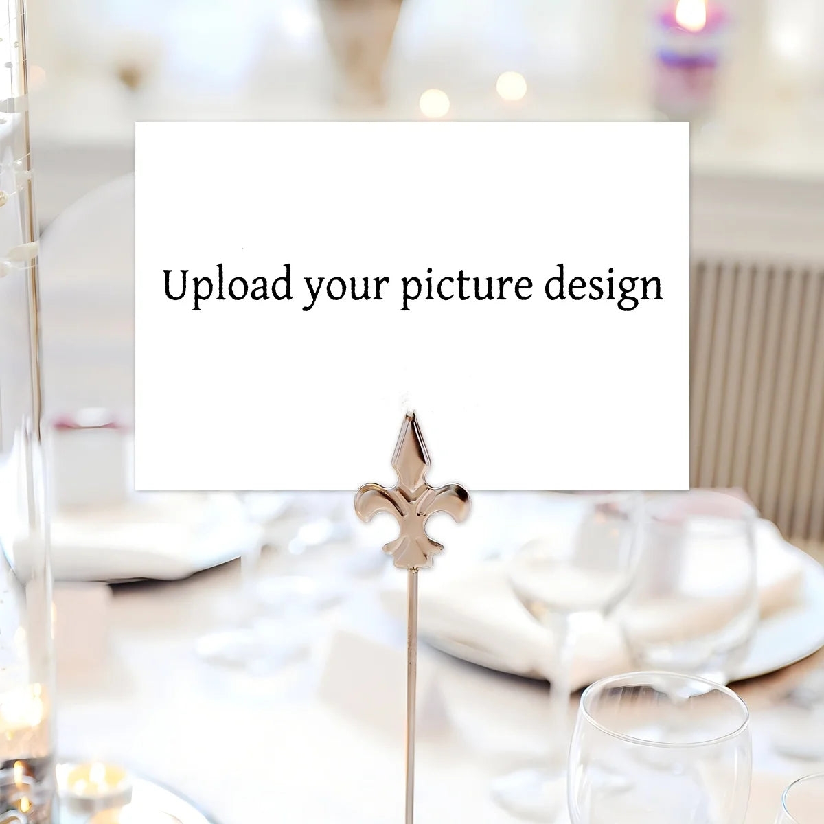 50pcs Custom Reception Message Cards,Personalized Image Own Design,Thank You Menu Table Cards,Unique Event Stationery,Invitation