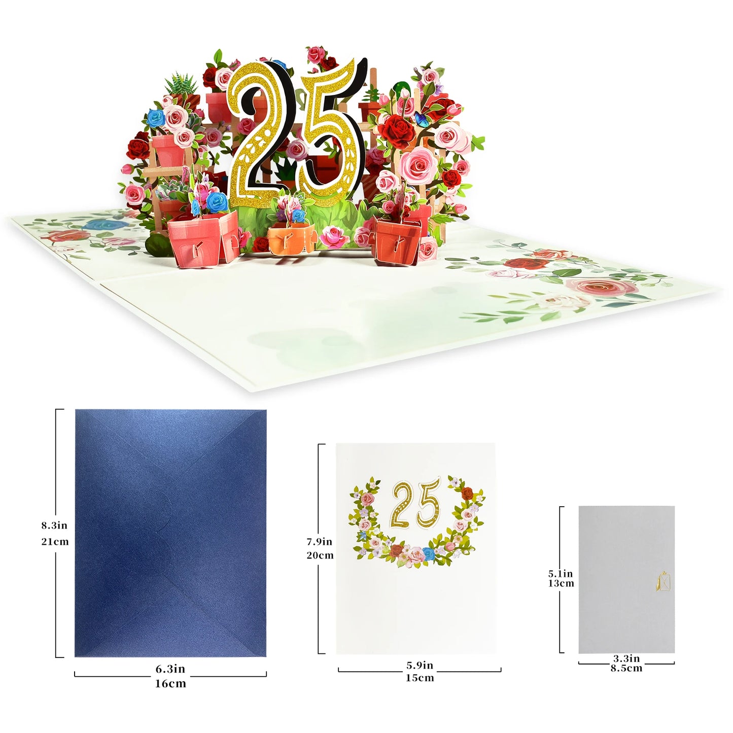 Pop Up Anniversary Card 1st 10 28 21 30 Number Figure 3D Greeting Cards for Birthday Wedding