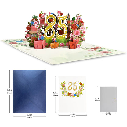 Pop Up Anniversary Card 1st 10 28 21 30 Number Figure 3D Greeting Cards for Birthday Wedding