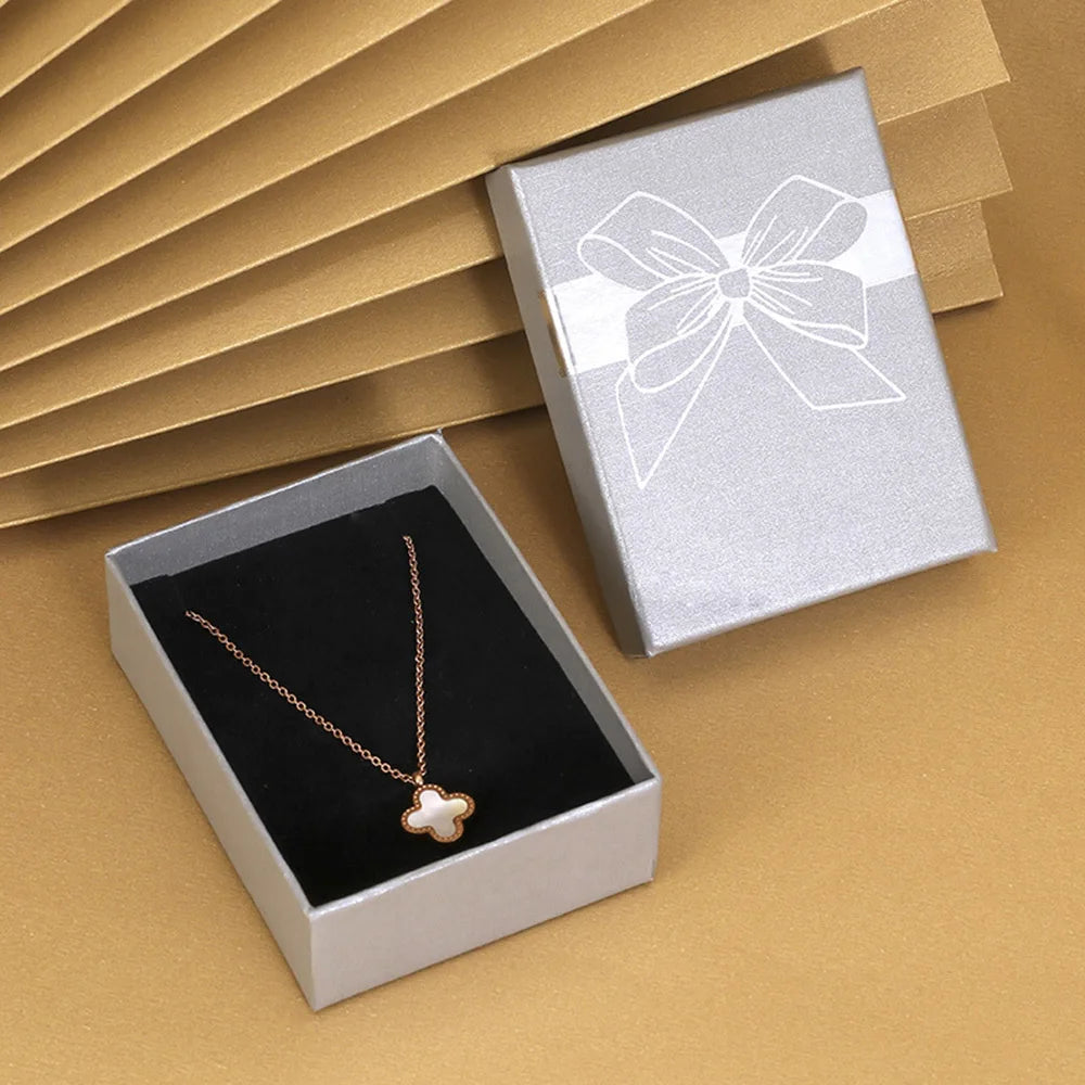 Fashion Bowknot Jewelry Box Multi Colors Ring Earrings Pendant Necklace Gift Jewelry Storage Display Paper Jewelry Packaging Box