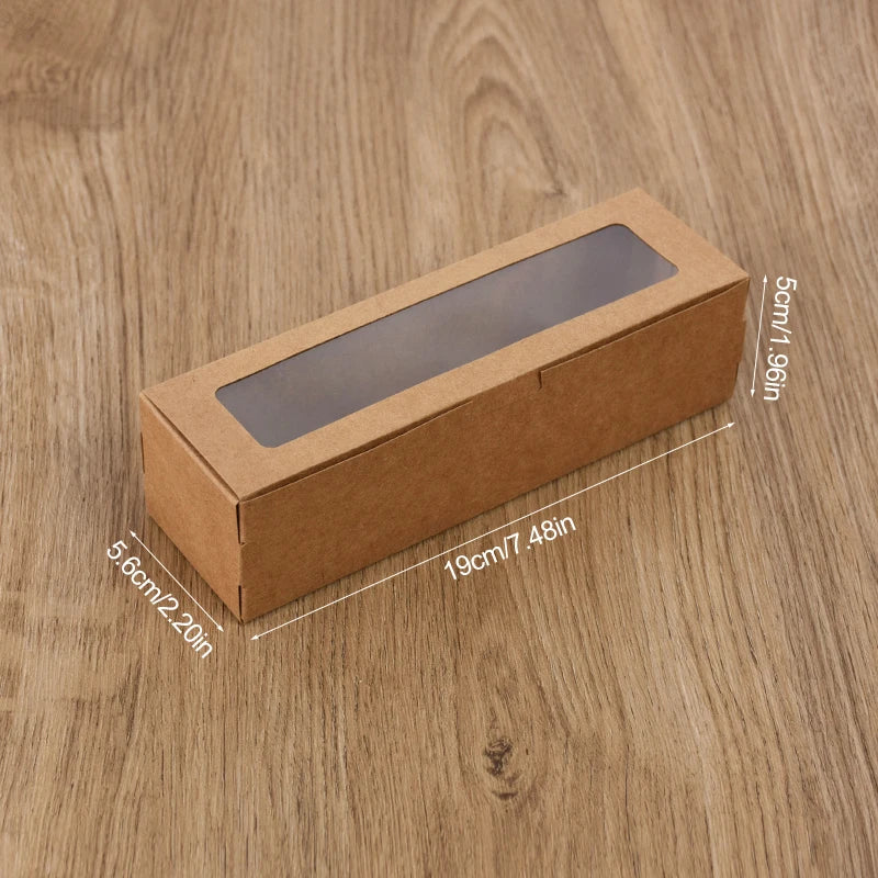 10-30Pcs Cookie Dessert Boxes Macaron Cake Bakery Box With Clear Window Wedding Birthday Party Favors Christmas Gift Packaging