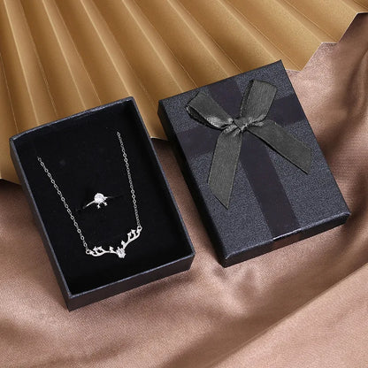 Fashion Bowknot Jewelry Box Multi Colors Ring Earrings Pendant Necklace Gift Jewelry Storage Display Paper Jewelry Packaging Box