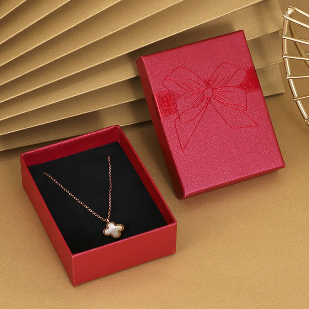 Fashion Bowknot Jewelry Box Multi Colors Ring Earrings Pendant Necklace Gift Jewelry Storage Display Paper Jewelry Packaging Box