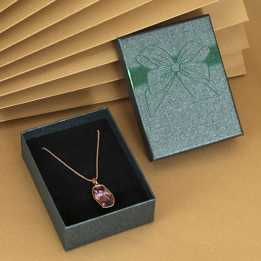 Fashion Bowknot Jewelry Box Multi Colors Ring Earrings Pendant Necklace Gift Jewelry Storage Display Paper Jewelry Packaging Box