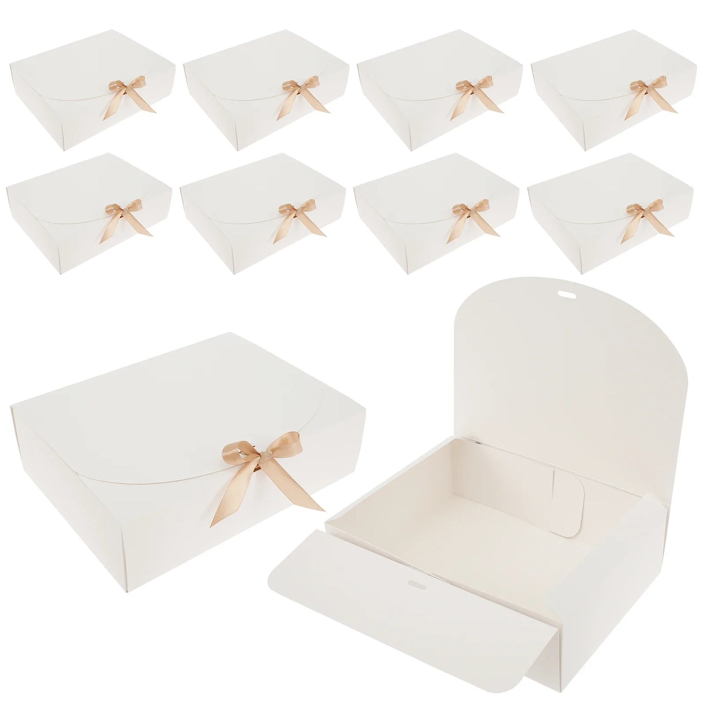 10Pcs Paper Gift Boxes with Lids Valentine's Day Gift Packaging Box Large Capacity Decorative Box for Weddings Birthday