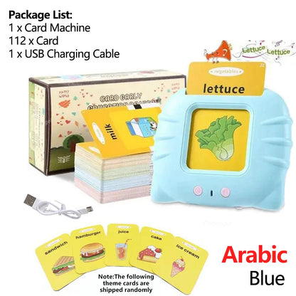 Early Education Flash Card Learning Toys Talking Flashcards for Kids Preschool English Electronic Audio Book Machine Gift