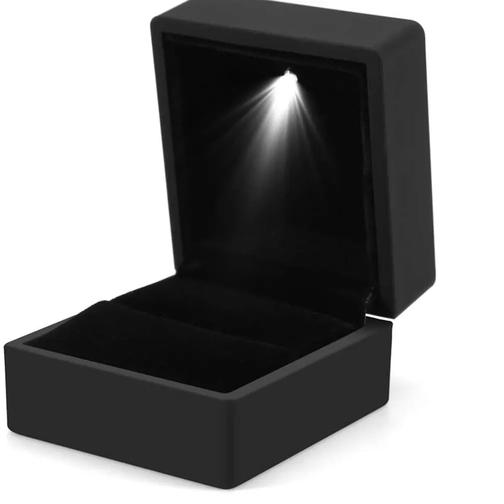 Wholesale LED Ring Box Jewelry Box for Wedding Ring Engagement Ring Box Gift Case Packaging Show Boxes with Light Storage Cases