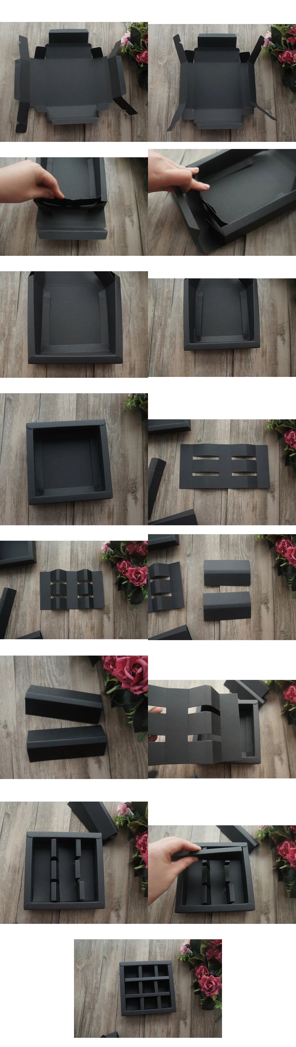 4 size choose 10set Elegant Valentine Chocolate Paper Box Gold Black Design Wedding Christmas Birthday Candy Packaging
