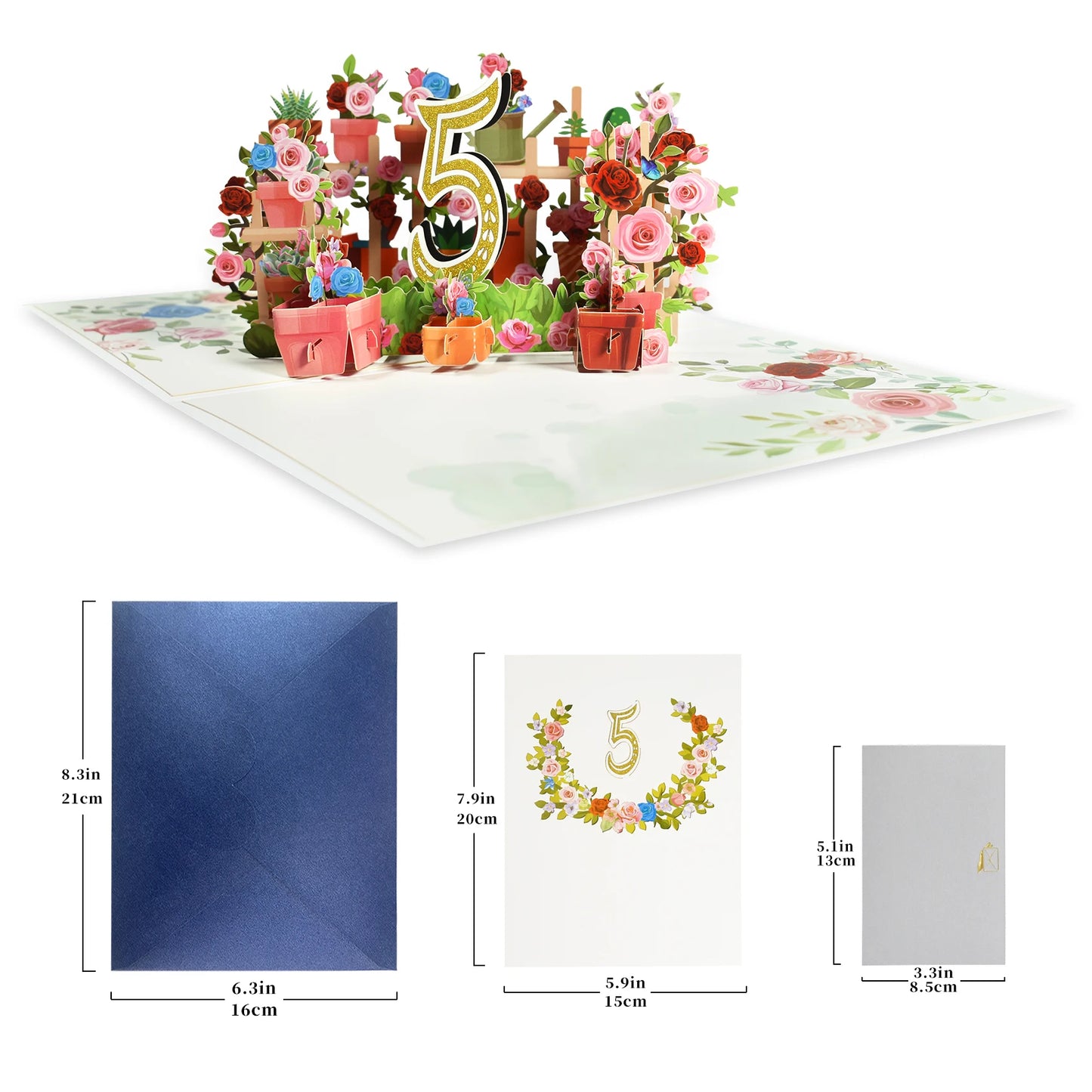 Pop Up Anniversary Card 1st 10 28 21 30 Number Figure 3D Greeting Cards for Birthday Wedding