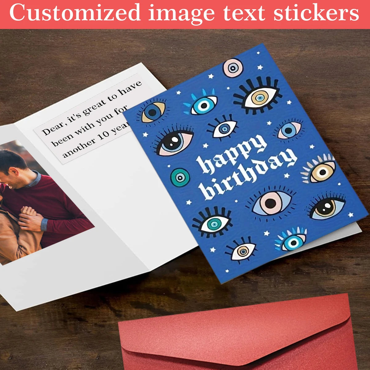 Custom envelopes greeting card, Valentine's Day letter card customization, friend blessing cards,Mail a letter,Birthday cards