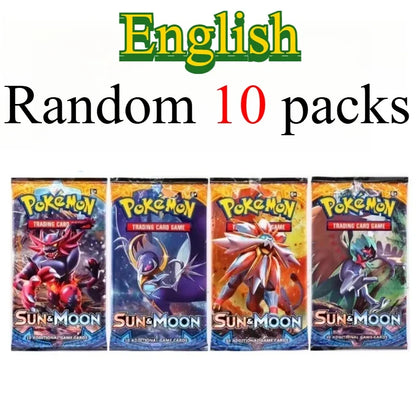 10 Pokémon Card Packs, Bright Stars,151 Prismatic Evolutions,PALDEAN FATES,English Reinforcement,Battle Transaction Card Gift