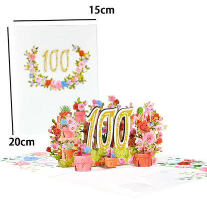 Pop Up Anniversary Card 1st 10 28 21 30 Number Figure 3D Greeting Cards for Birthday Wedding