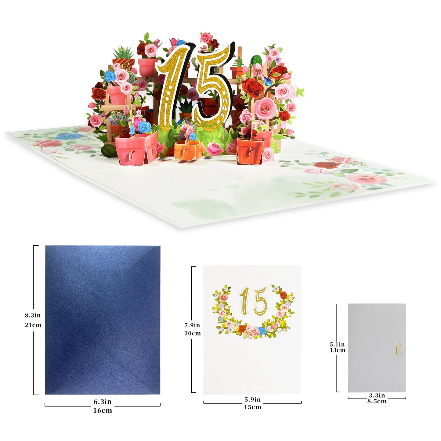 Pop Up Anniversary Card 1st 10 28 21 30 Number Figure 3D Greeting Cards for Birthday Wedding
