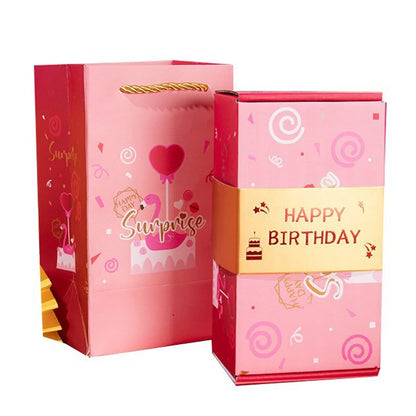 12pcs Folding Bounce Gifts Box Surprise Jumping Bounce Box Explosions Red Envelope Creative Folding Carton Gift Box For Birthday