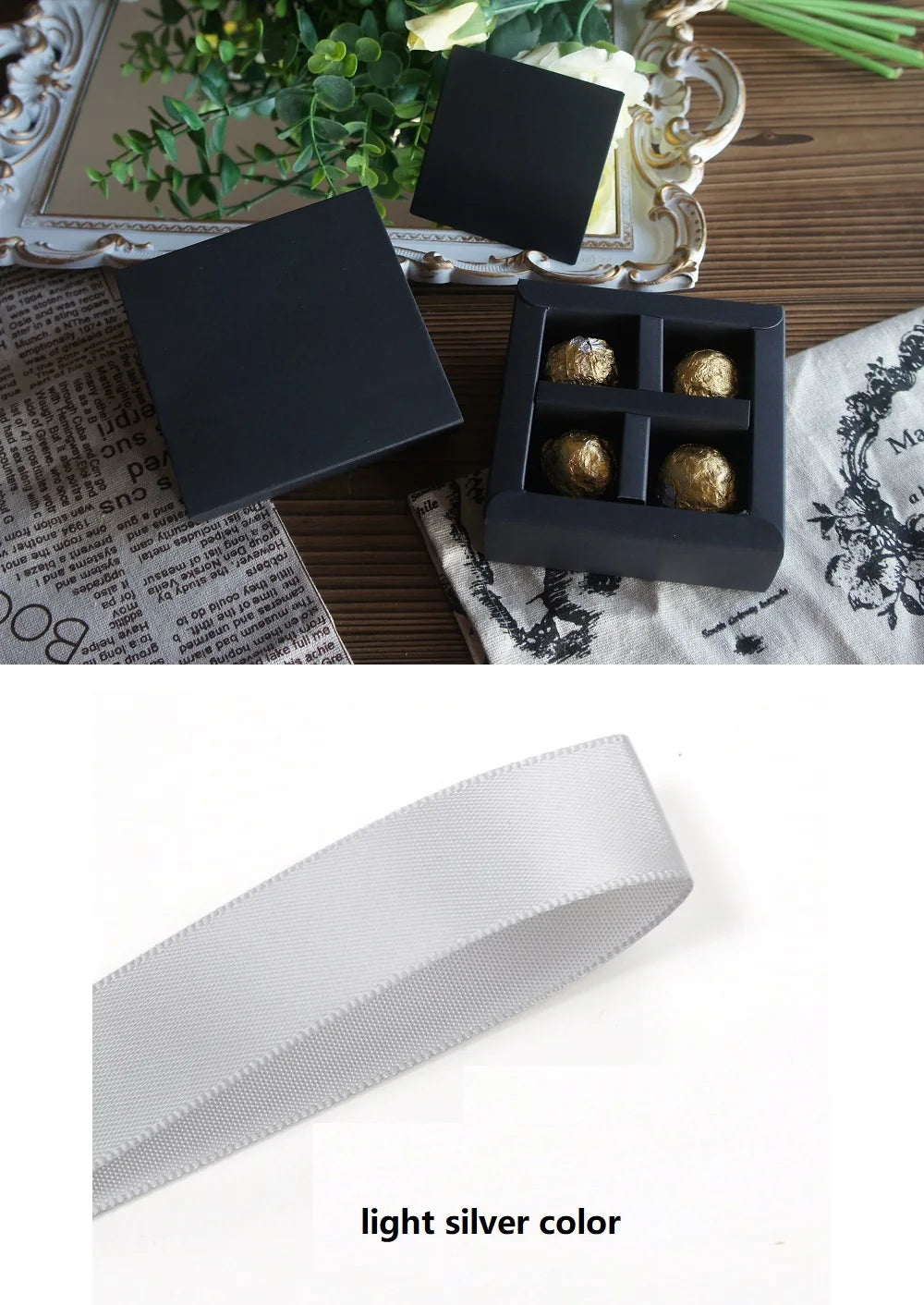 4 size choose 10set Elegant Valentine Chocolate Paper Box Gold Black Design Wedding Christmas Birthday Candy Packaging
