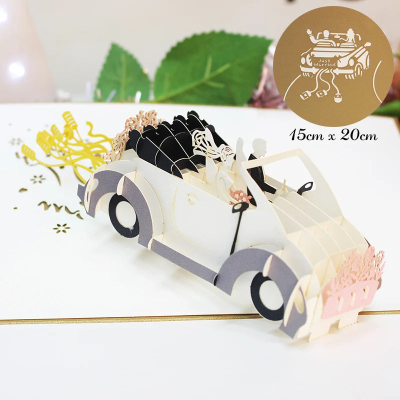 3D Pop Up Flower Greeting Cards Wedding Card Anniversary Thanksgiving Valentines Day Birthday Gift Thank You Card Handmade Cards