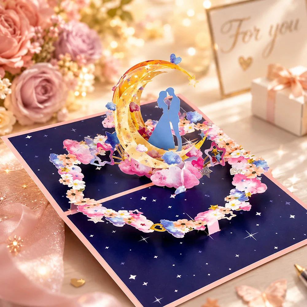 3D Pop Up Flower Greeting Cards Wedding Card Anniversary Thanksgiving Valentines Day Birthday Gift Thank You Card Handmade Cards
