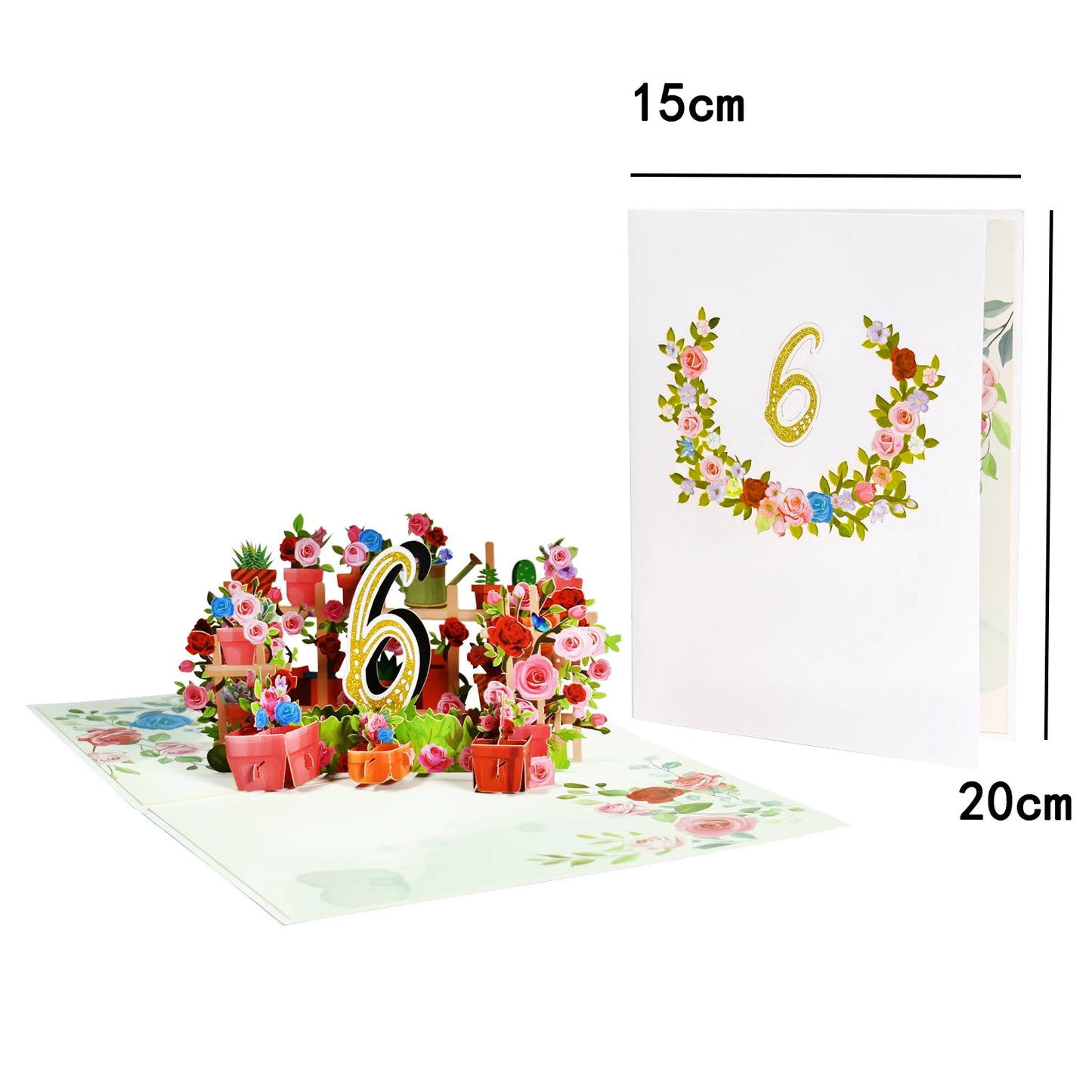 Pop Up Anniversary Card 1st 10 28 21 30 Number Figure 3D Greeting Cards for Birthday Wedding
