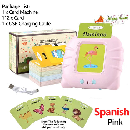 Early Education Flash Card Learning Toys Talking Flashcards for Kids Preschool English Electronic Audio Book Machine Gift