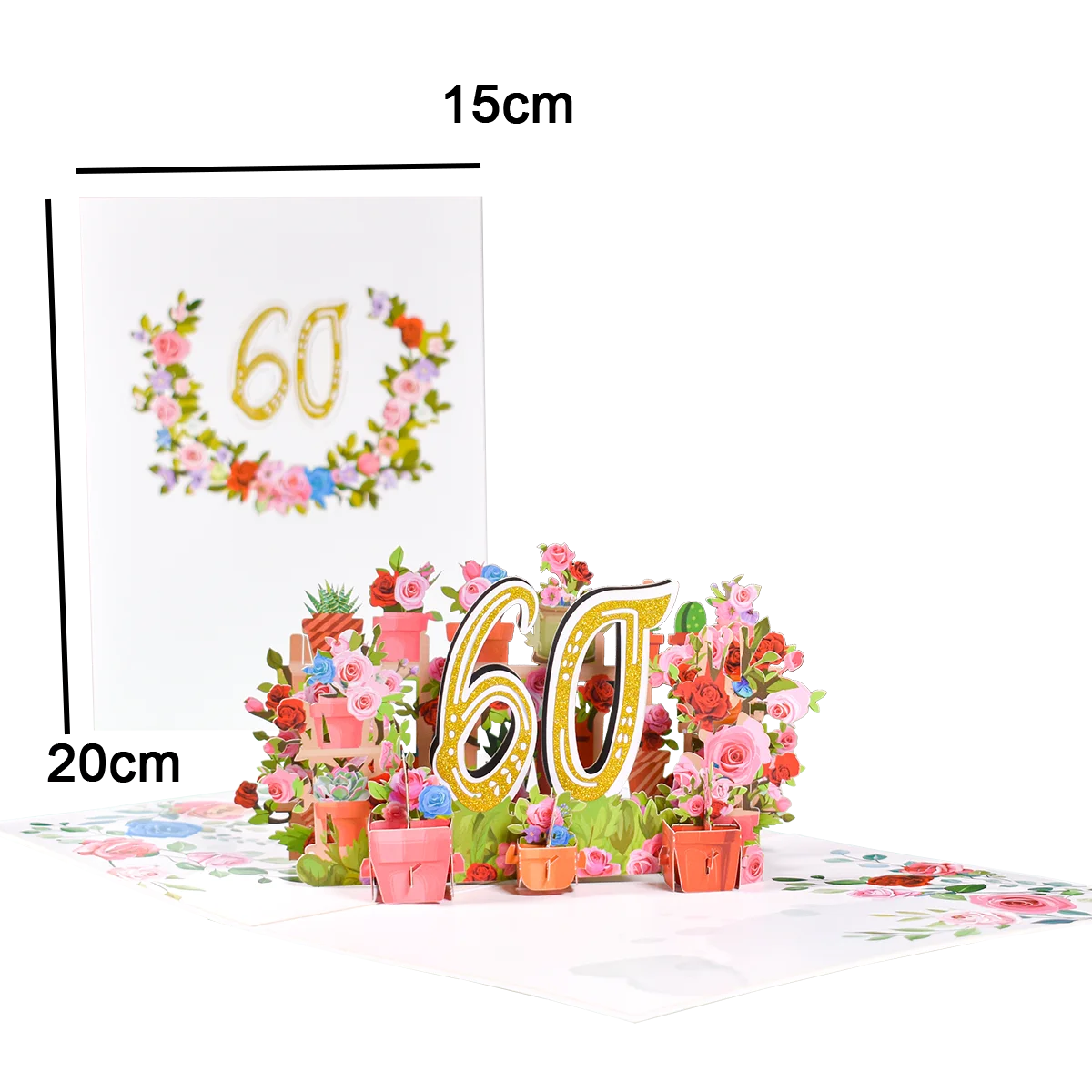 Pop Up Anniversary Card 1st 10 28 21 30 Number Figure 3D Greeting Cards for Birthday Wedding