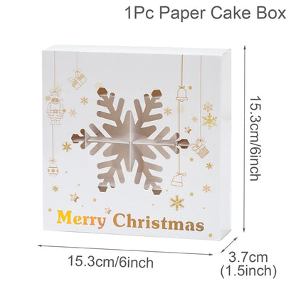 Christmas Candy Boxes Cookie Biscuit Packing Bag 2024 Christmas Decoration for Home Navidad Xmas Wrapping Gift Box New Year 2025