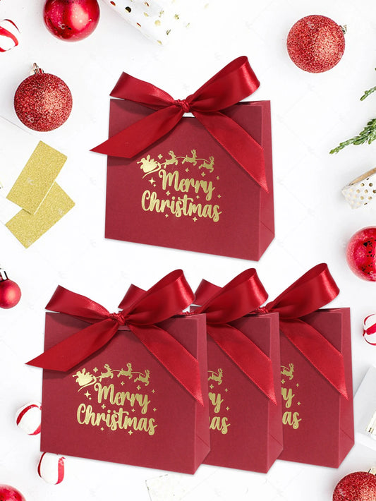 10/20/50pcs Christmas Candy Boxes Santa Claus reindeer Cookie Gift Box Merry Christmas Packaging Box New Year 2025