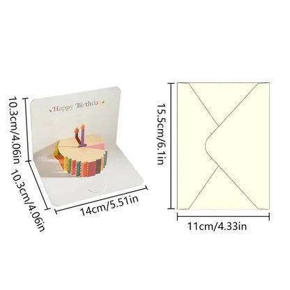 Birthday Greeting Cards 3D Pop Up Gift Card Gift Cards with Envelope Wedding Decorations for Tables Greeting Cards Gift Card