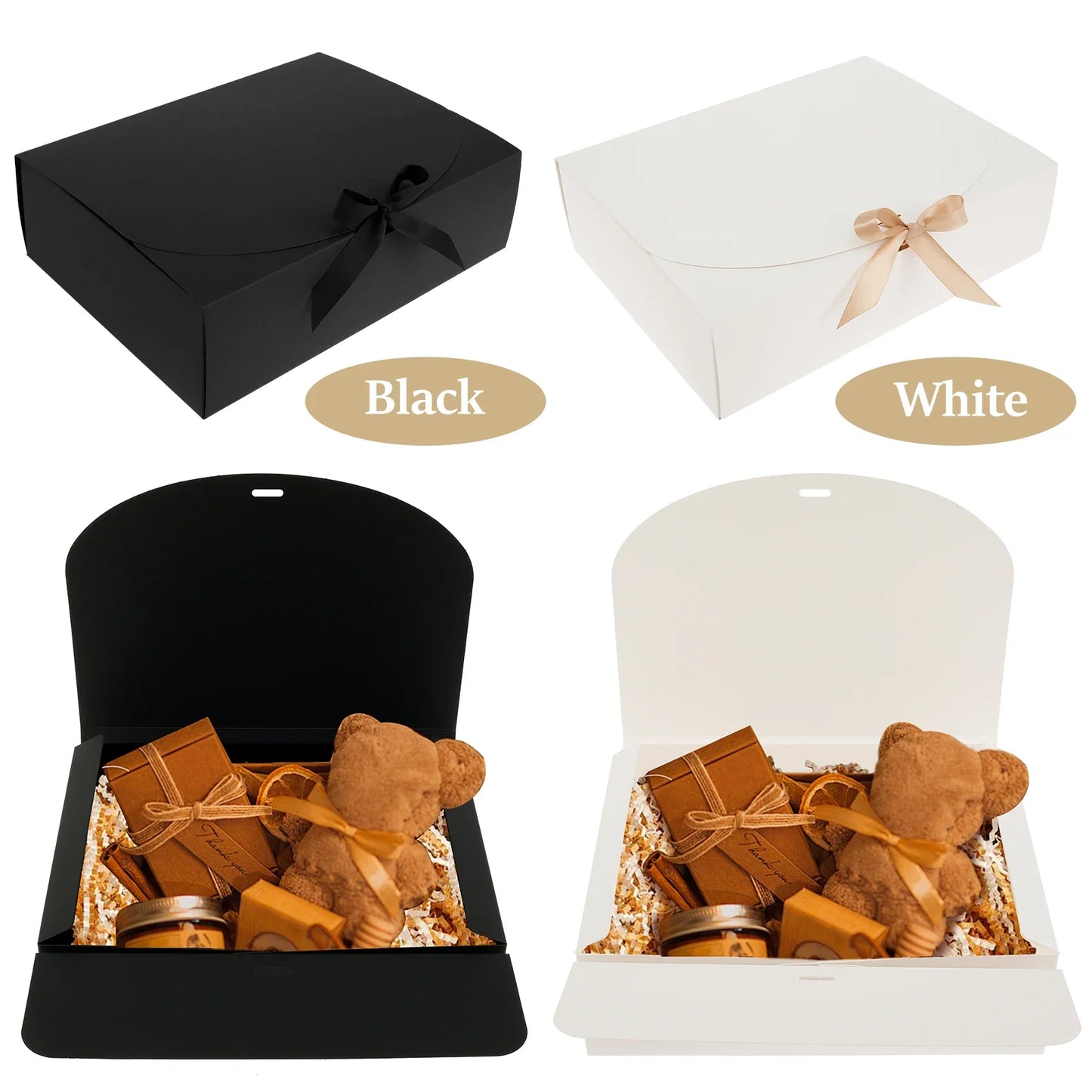 10Pcs Paper Gift Boxes with Lids Valentine's Day Gift Packaging Box Large Capacity Decorative Box for Weddings Birthday