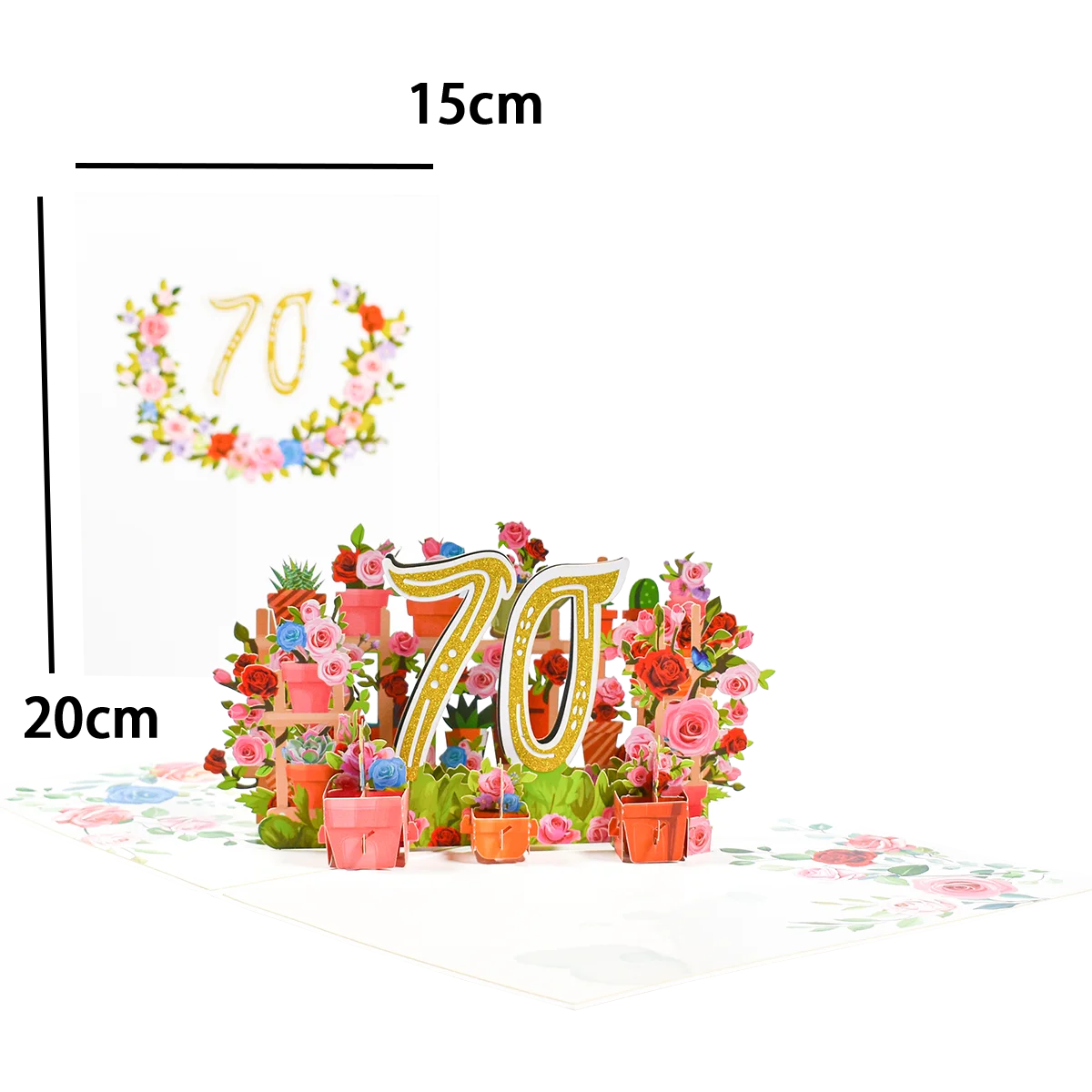 Pop Up Anniversary Card 1st 10 28 21 30 Number Figure 3D Greeting Cards for Birthday Wedding