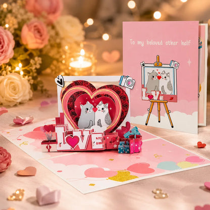 3D Pop Up Flower Greeting Cards Wedding Card Anniversary Thanksgiving Valentines Day Birthday Gift Thank You Card Handmade Cards