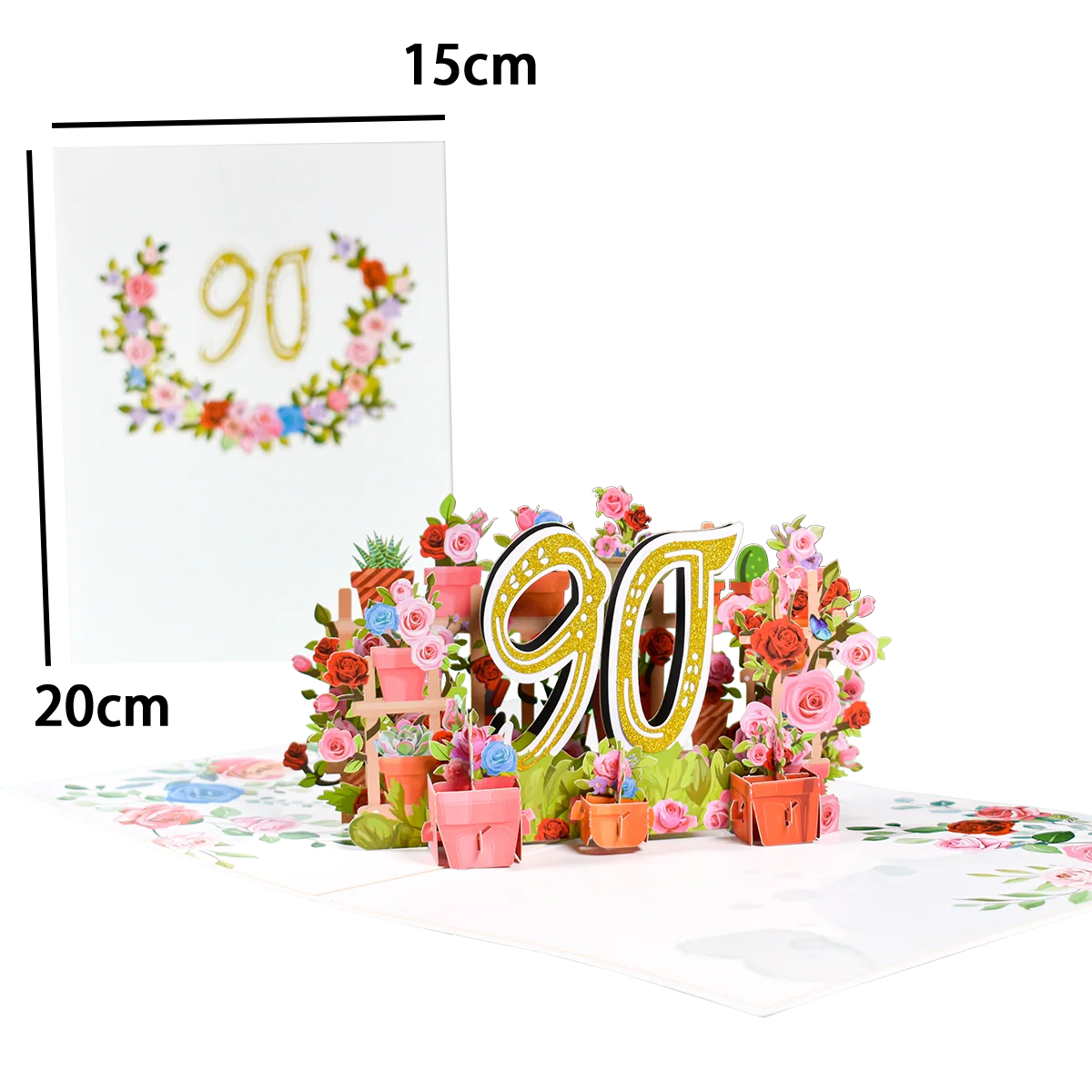 Pop Up Anniversary Card 1st 10 28 21 30 Number Figure 3D Greeting Cards for Birthday Wedding