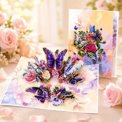 3D Pop Up Flower Greeting Cards Wedding Card Anniversary Thanksgiving Valentines Day Birthday Gift Thank You Card Handmade Cards