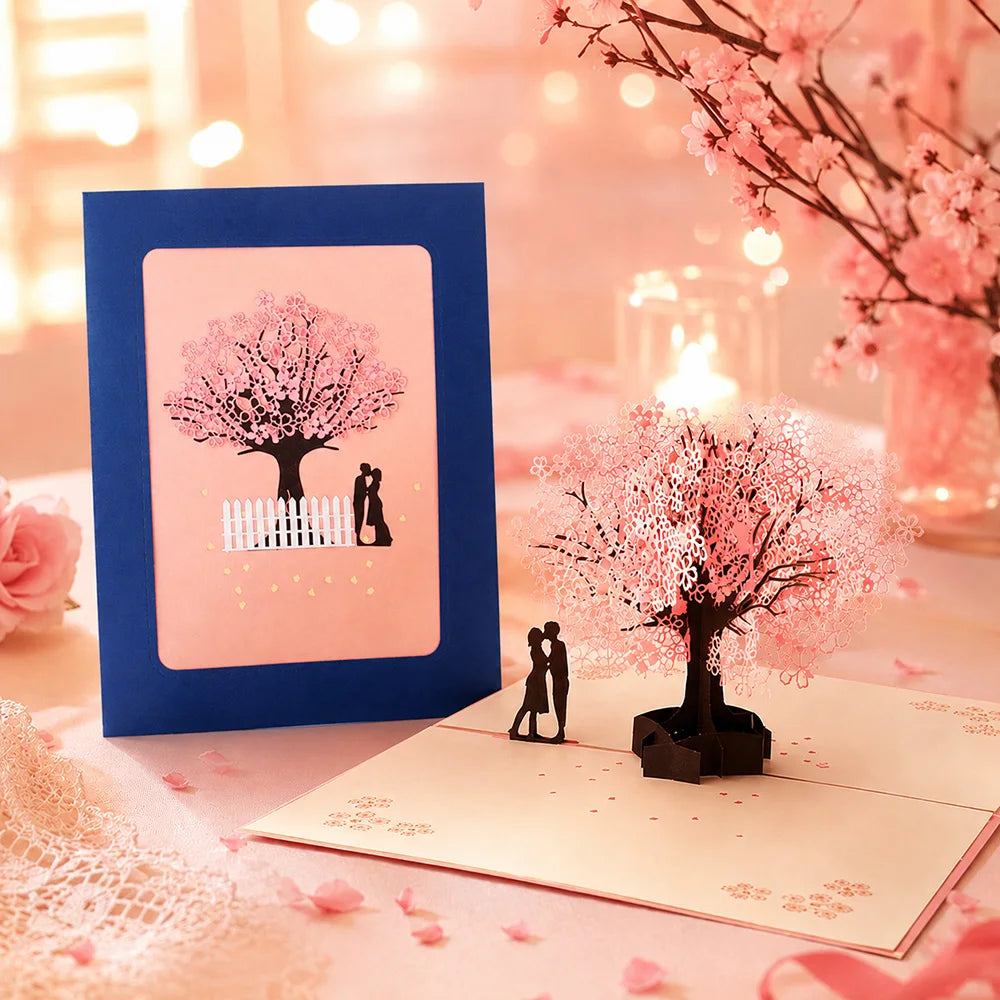 3D Pop Up Flower Greeting Cards Wedding Card Anniversary Thanksgiving Valentines Day Birthday Gift Thank You Card Handmade Cards