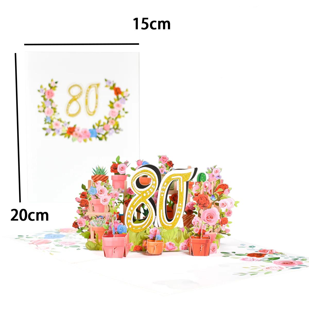 Pop Up Anniversary Card 1st 10 28 21 30 Number Figure 3D Greeting Cards for Birthday Wedding