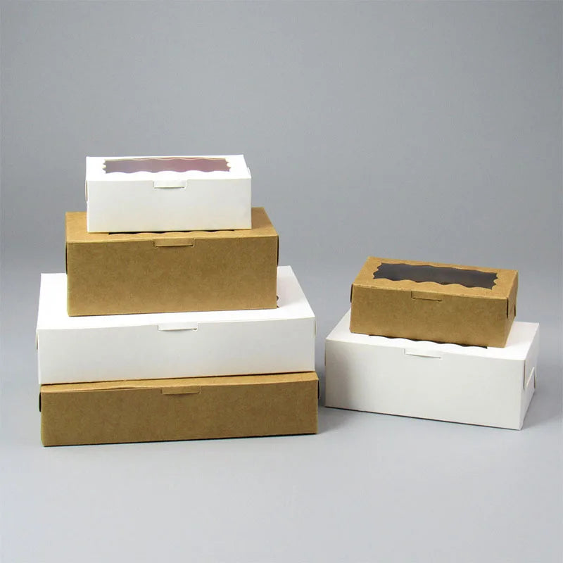 10/20/50pcs gift box with clear window-suitable for packaging, wedding, party birthday decoration and small business supplies