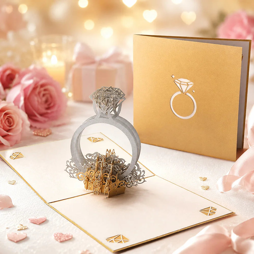 3D Pop Up Flower Greeting Cards Wedding Card Anniversary Thanksgiving Valentines Day Birthday Gift Thank You Card Handmade Cards