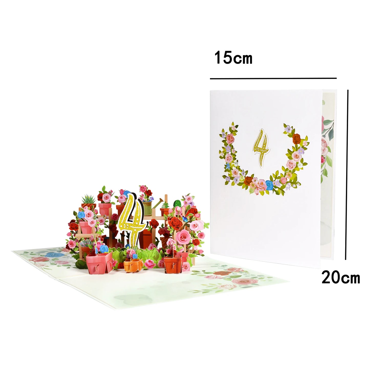 Pop Up Anniversary Card 1st 10 28 21 30 Number Figure 3D Greeting Cards for Birthday Wedding